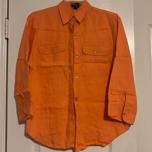 Orange Ralph Lauren Button Up